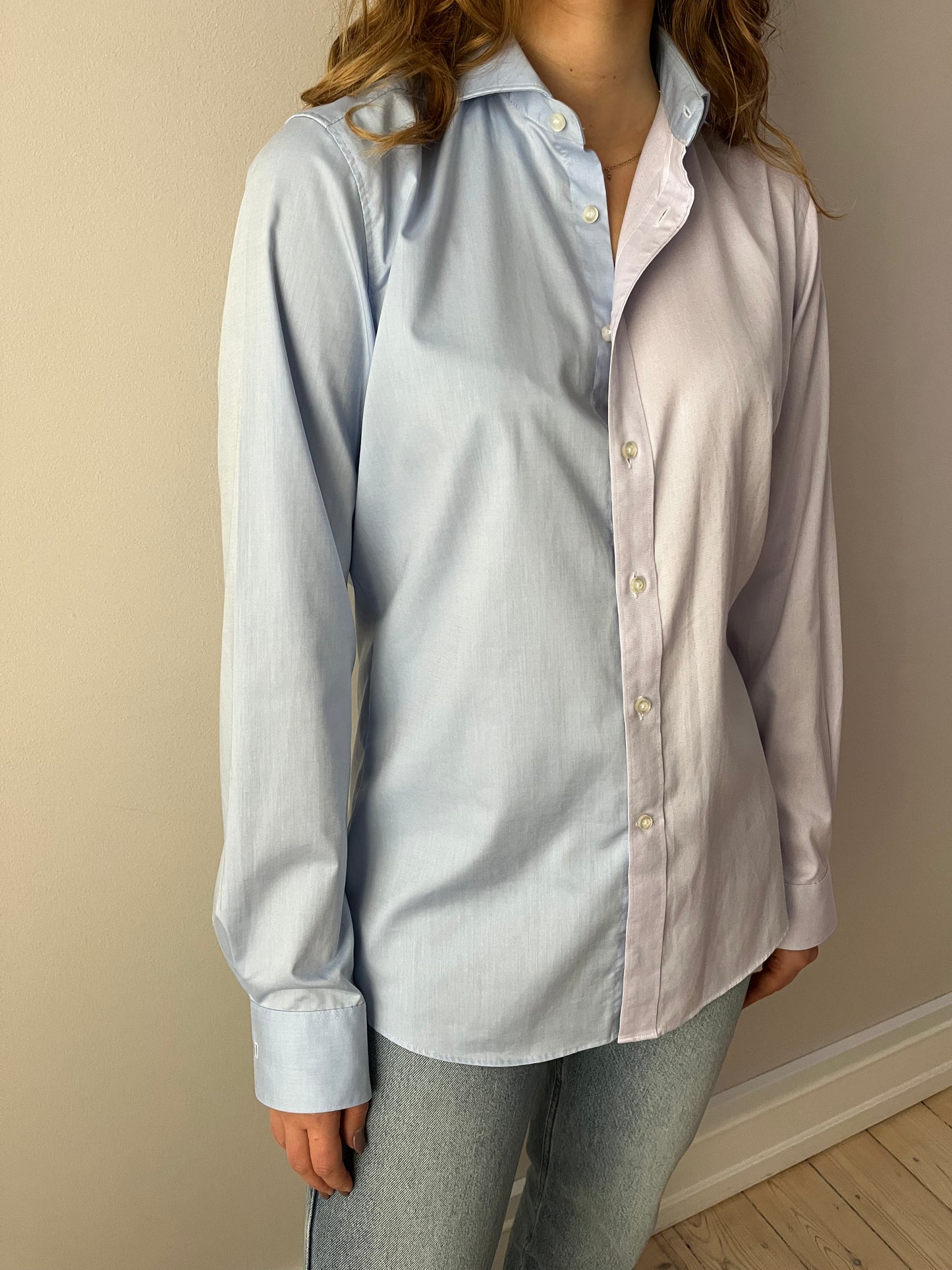 Blue & Purple Contrasted Shirt